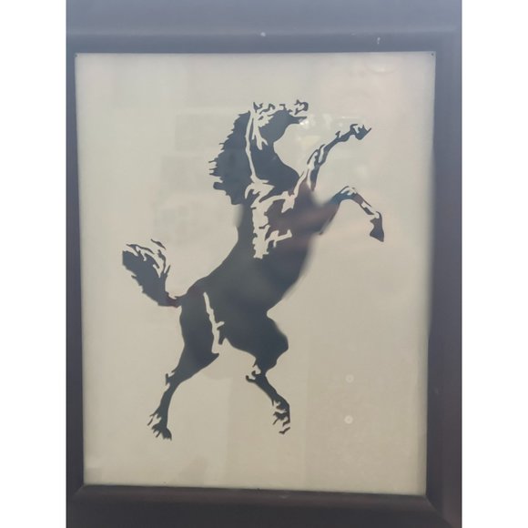 Vintage detailed Framed Papercut Horse framed 8x10 - Picture 9 of 10